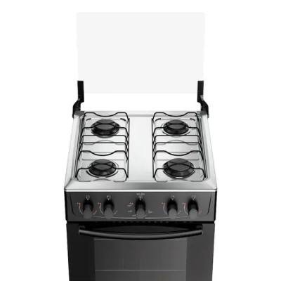 Fogão 4 Bocas Atlas Milão Mesa Inox Preto Fogão 4 Bocas Atlas Milão Mesa Inox Preto